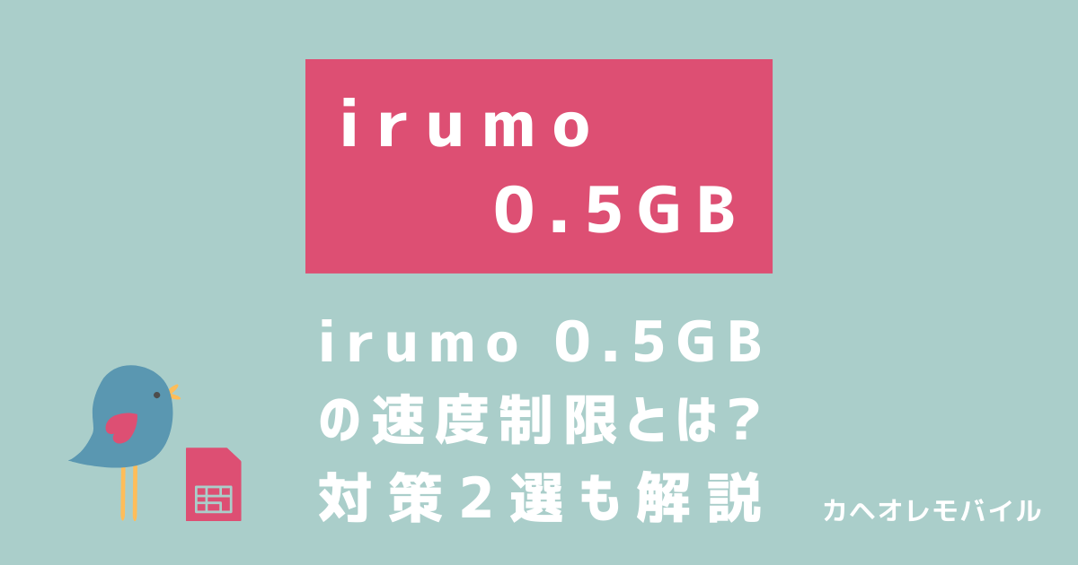 irumo 0.5GBの速度制限とは？