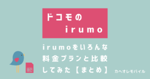 irumoをいろんな料金プランと比較してみた